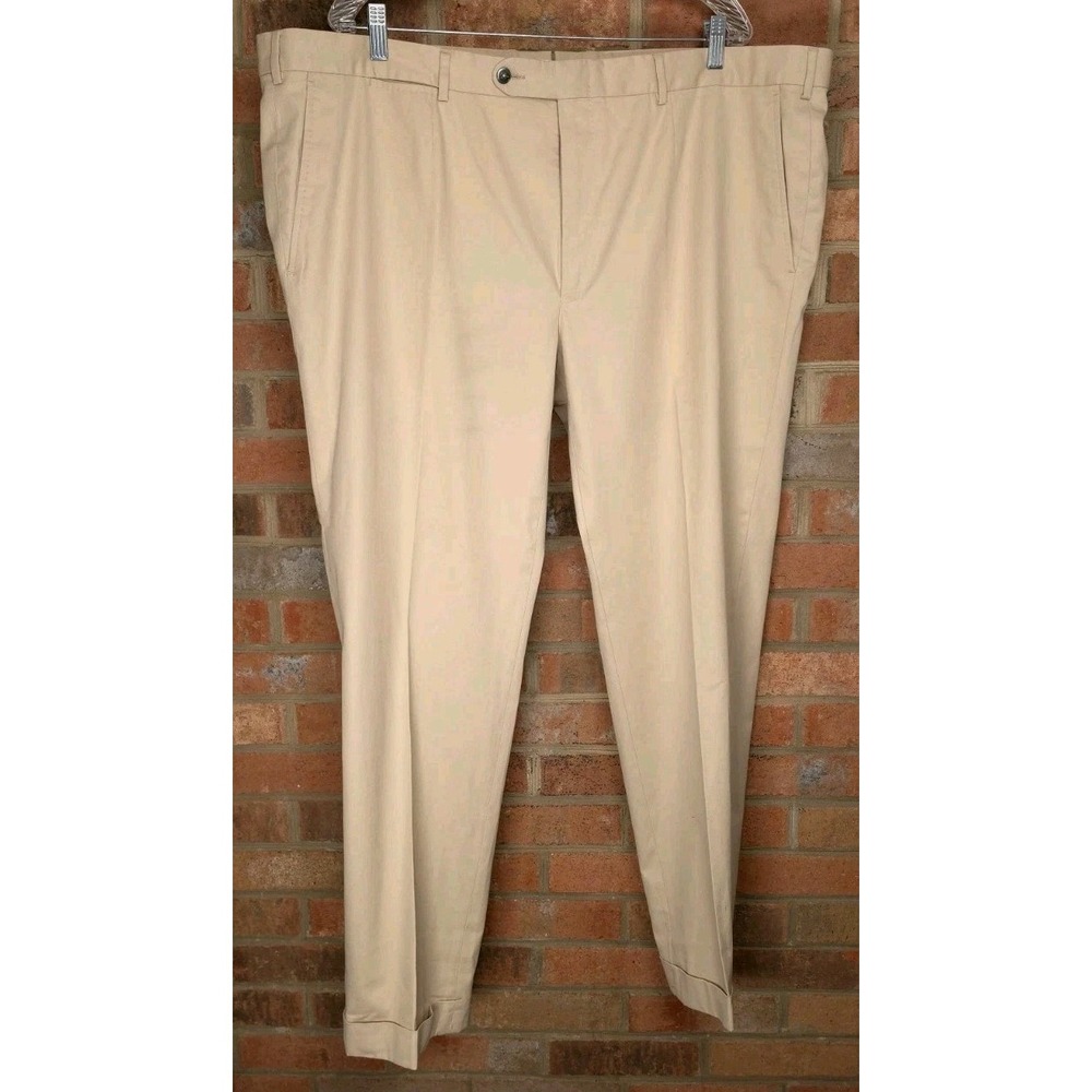 Ermenegildo Zegna Sartorial Trouser Pants Beige Khaki Cotton Size 44x31 Italy